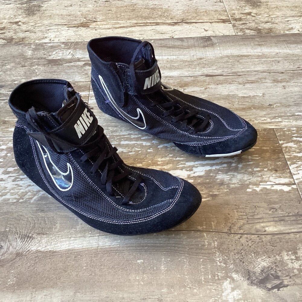 NIKE Speed Sweep VII 7 Wrestling Shoes 366683-001 Black White Men's 11